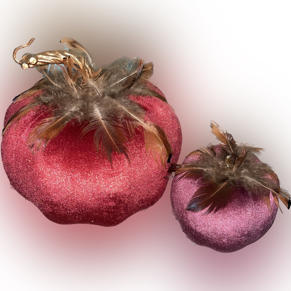 Fall velvet pumpkins